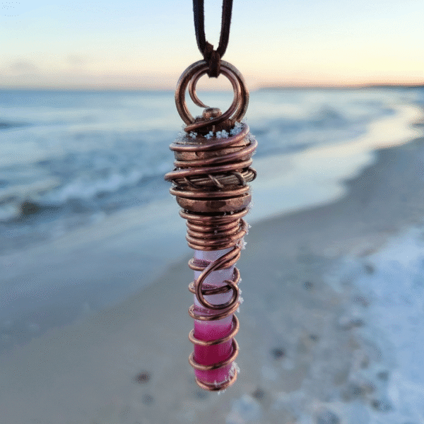 Amulet z GANSem CO2/ZnO - RÓŻANY - brąz - miedź